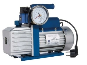 Pompă de vid autonomă (în două trepte) cu o capacitate de 70 l/min cu o supapă solenoidală și un manometru ERRECOM