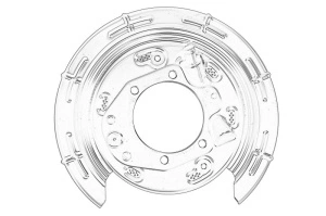 Protectie disc frana Stanga Spate HYUNDAI HYUNDAI IX35; KIA SPORTAGE III, SPORTAGE IV, SPORTAGE V dupa 2009 - Original OE