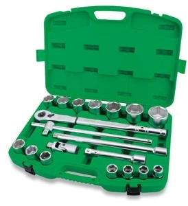 Set chei tubulare 19 piese Hexagonal TOPTUL - Img 2