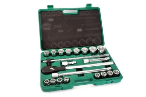 Set chei tubulare 3 / 4 inch, interval dimensiuni capete 19-50mm (16 piese) HANS - Img 1