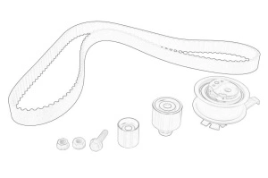 Set distributie MAN TGE; AUDI A1, A3, A4 ALLROAD B8 dupa 2007 - (curea + pinion) - Original OE