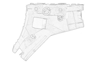 Suport bara protectie Stanga Spate RENAULT CLIO III, CLIO III/HATCHBACK 2005-2014 - (plastic) - Original OE