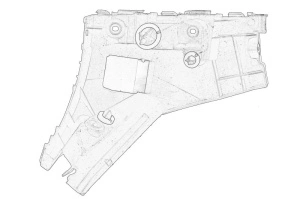Suport bara protectie Stanga Spate RENAULT CLIO III, CLIO III/HATCHBACK 2005-2014 - (plastic) - Original OE