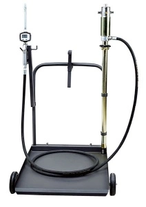 Aparat distributie ulei 180-220l, pompa ulei pneumatica, randament de 5-1, un pistol cu un contor de debit, 4m furtun ulei, cărucior pentru butoi PROFITOOL - Img 2