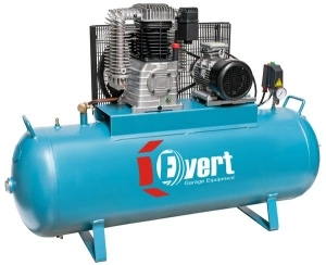 Compresor cu piston EVERT serie K, 4 kW 400V 14 bar, eficienta: 700l/min., rezervor: 300L, numar cilindri: 2buc