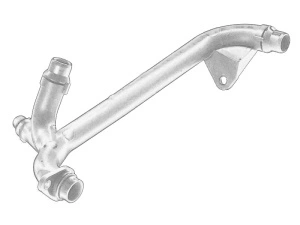 Furtun sistem racire retur BMW Seria 3, 5 1998-2010 - (cu 4 iesiri; E46; E39; E61) - Original OE