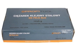 Greutate vulcanizare oţel, argintiu, 5g, 12x5g, banda larga; pictura; zincat (pret pt: 100buc) PROFITOOL