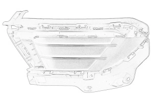 Grila ventilatie bara protectie Dreapta Fata KIA SPORTAGE V dupa 2021 - Original OE