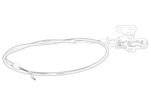Incuietoare usa Dreapta Spate CITROEN JUMPER; PEUGEOT BOXER dupa 2006 - (inaltime 2460mm; cu cablu) - Original OE