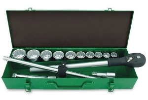 Set chei clichet diferite marimi, 14 piese, culoare cutie verde deschis TOPTUL - Img 2