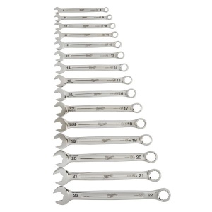 Set chei combinate, 12 unghi/hexagonale, dimensiuni metrice: 10, 11, 12, 13, 14, 15, 16, 17, 18, 19, 20, 21, 22, 8, 9 mm MILWAUKEE - Img 2