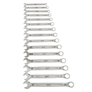Set chei combinate, 12 unghi/hexagonale, dimensiuni metrice: 10, 11, 12, 13, 14, 15, 16, 17, 18, 19, 20, 21, 22, 8, 9 mm MILWAUKEE - Img 2