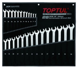 Set chei combinate diferite marimi, 26 buc. TOPTUL