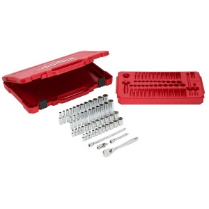 Set scule / Set prize, omogen 50 buc, profil: Hexagonal, priză / antrenare: 1/4", ambalaj: valiză din plastic MILWAUKEE - Img 2