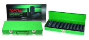 Set tubulare de impact 1/2 10 piese TOPTUL - Img 2
