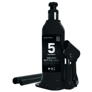 Cric pentru sticle, capacitate de ridicare: 5000 kg, inaltime minima de ridicare 207 mm, inaltime maxima de ridicare: 402 mm, numar pistoane: 1, culoare: negru PROFITOOL