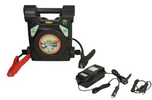 Dispozitiv de pornire BOOSTER model: P6, tensiune: 12V, cCA: 850A, curent de pornire maxim: 2500A, greutate: 9,8 kg, Aparatul contine baterie LEMANIA ENERGY