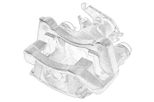 Etrier frana BREMBO, diametru piston 52mm Stanga Spate - Original OE