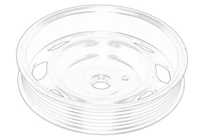 Fulie arbore cotit AUDI A2; SEAT ALTEA, ALTEA XL, AROSA 1997-2015 - (numar de nervuri: 5) - Original OE