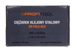Greutate vulcanizare oţel, argintiu, 5/10g, 4x10g; 4x5g, banda larga; zincat (pret pt: 100buc) PROFITOOL - Img 1