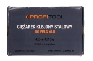 Greutate vulcanizare oţel, argintiu, 5/10g, 4x10g; 4x5g, banda larga; zincat (pret pt: 100buc) PROFITOOL