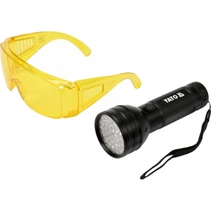 Lampa UV cu ochelari speciali detectare scurgeri agent refrigerant YATO