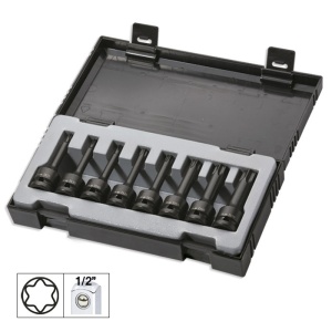 Set 8 imbusuri de impact torx lungi 1/2" JBM