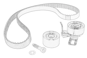 Set distributie FORD ECOSPORT, FOCUS IV, KUGA III dupa 2015 - (curea + pinion) - Original OE