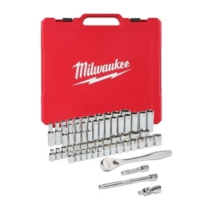 Set scule / set premiu, omogen 56 buc., profil: Hexagonal, priză / antrenare: 3/8", ambalare: valiza plastic MILWAUKEE