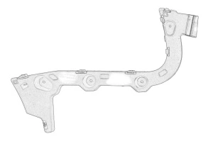 Suport bara Stanga/Dreapta Spate FORD FOCUS III; FORD USA FOCUS 2010-2020 - (latura, plastic) - Original OE