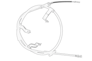 Cablu frana mana Dreapta Spate HYUNDAI TUCSON 2004-2010 - (1880mm/1665mm/1020mm, tip frana: disc) - Original OE
