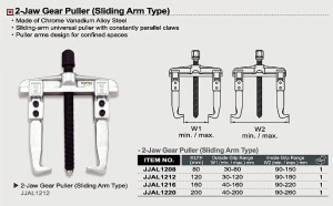 Extractor rulmenti 2 adaptoare 120mm TOPTUL