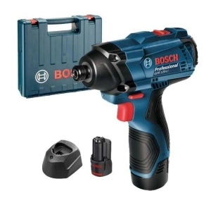 Pistol pneumatic, alimentare: acumulator GDR 120-LI, hexagon intern 1/4, cuplu maxim: 100Nm, 12V 2 x 1,5Ah, baterie inclusă, incarcator inclus BOSCH