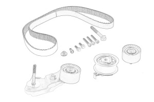 Set distributie VOLVO S60 II, S80 II, S90 II dupa 2013 - (curea + pinion) - Original OE