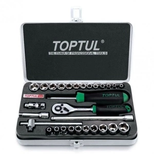 Set scule 1/5 29 piese in cutie metalica TOPTUL
