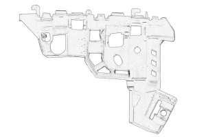 Suport bara Dreapta Fata OPEL ASTRA K 2015-2022 - (latura, plastic) - Original OE