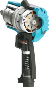 Surubelnita electrica diametru extern 1/2", 2200 Nm, putere 948 Nm, 8300 rev./min., consum aer: 243,5 l/min., greutate: 1,6 kg, lungime surubelnita: 128 mm HAZET - Img 2