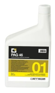 Ulei instalatie climatizare PAG 46, 1L 1 buc, tip refrigerant R1234yf/R134a, cu substanta UV, service masini hibride, PREMIUM PAG 46 + UV DYE ERRECOM - Img 1