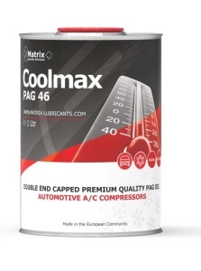 Ulei instalatie climatizare PAG 46, 1L 1 buc, tip refrigerant R1234yf/R134a, PAG 46, a/C pentru toate modelele de statie incarcare AC MATRIX
