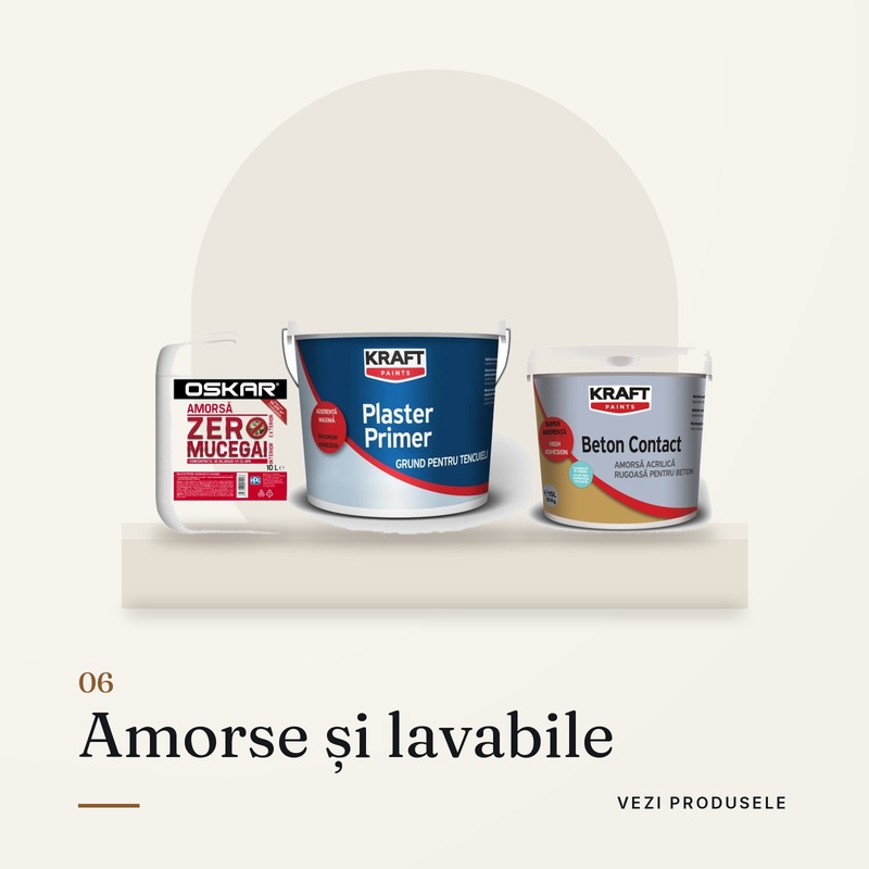 Amorse și vopsele lavabile