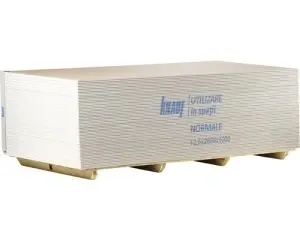 Knauf, placă de gips-carton, 2600 x 1200 x 12,5 mm
