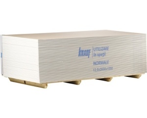 Placă gips carton KNAUF 2600x1200x12,5 mm