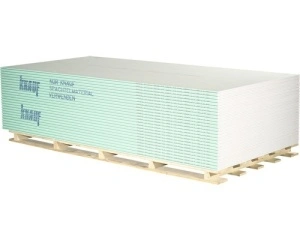 Knauf, placă de gips-carton hidrofugă, 2600 x 1200 x 12,5 mm