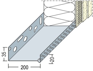 Profil soclu-jgheab WDVS, din aluminiu, 150mm, 90810 (9150), 2,50 ml/bară