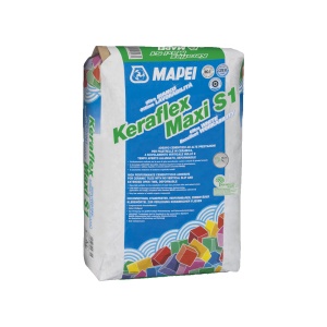 Adeziv flexibil pentru gresie si faianta Mapei Keraflex Maxi S1 ALB, 23 kg