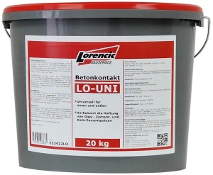 Betonkontakt LORENCIC LO-Uni pentru tencuieli din ipsos/var-ciment, interior/exterior, 20kg/găleată
