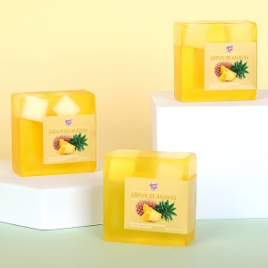 Sapun exfoliant cu extract de ananas, facut manual, 100gr - Img 2