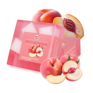 Sapun exfoliant cu extract de piersica, facut manual, 100gr.