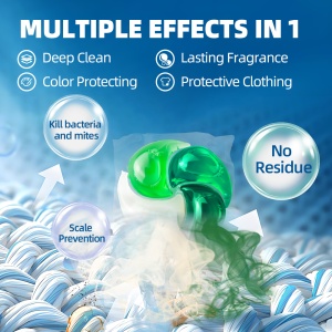 Capsule detergent pentru rufe ,Annes Pods , 4in1 , 25 grame , aroma Herbal Garden ,capsule detergent lichid concentrat cu microcapsule, 40 Spalari - Img 3