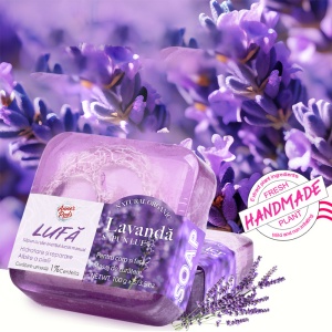 Sapun LUFA cu ulei esential de Lavanda,facut manual,100gr.